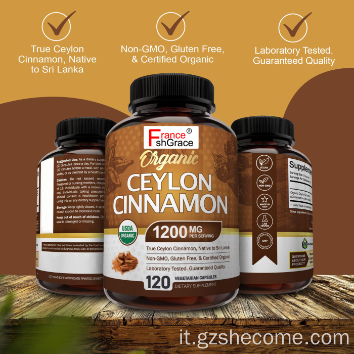 Ceylon Cinnamon Supplemento capsule di cannella antiossidanti
